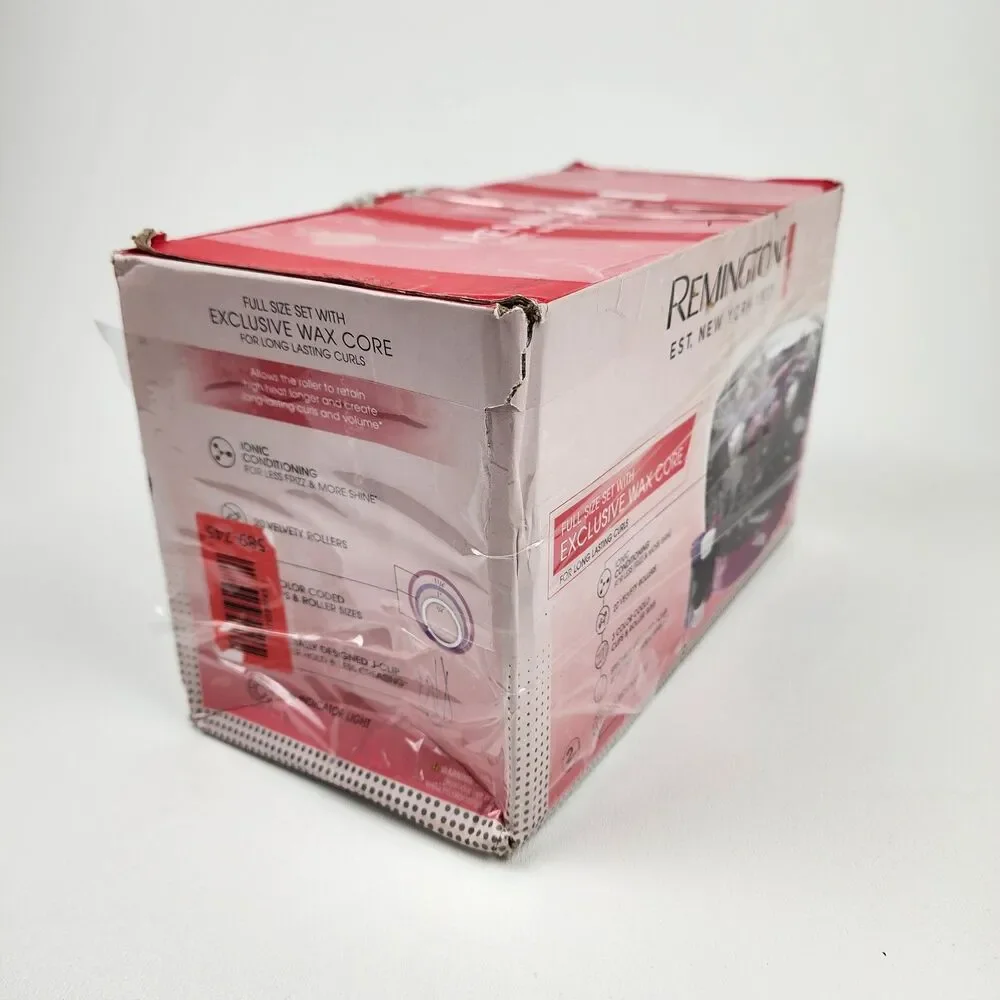 Remington Ionic Hair Setter 20 Velvet Rollers Hot Curling Set Pink 20pc